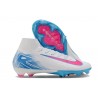 Nike Air Zoom Mercurial Superfly X Elite FG Blanco Azul Rosa