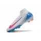 Nike Air Zoom Mercurial Superfly X Elite FG Blanco Azul Rosa