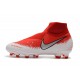 Nike Phantom Vision Elite DF FG Tacos de Futbol - Rojo Blanco