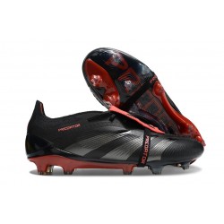adidas Predator Elite Foldover Tongue FG Negro Gris Rojo
