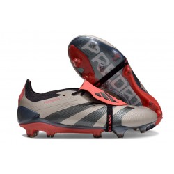 adidas Predator Elite Foldover Tongue FG Platino Met Aurora Negro Carbón