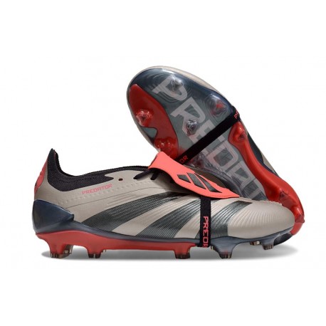 adidas Predator Elite Foldover Tongue FG Platino Met Aurora Negro Carbón