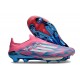 adidas F50+ Elite Sin Cordones FG Solar Azul Ftwr Blanco Solar Rosa
