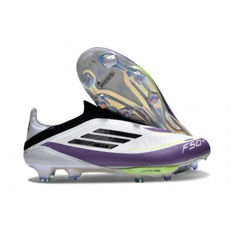adidas F50+ Elite Sin Cordones FG X Messi Ftwr Blanco Negro Morado Unity