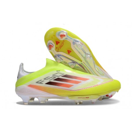 adidas F50+ Elite Sin Cordones FG Amarillo Negro