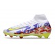 Nike Air Zoom Mercurial Superfly X Elite FG Blanco Amarillo Violeta Rojo