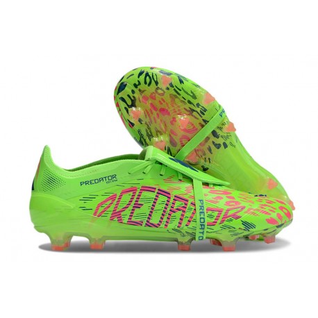 Adidas Predator Elite FT FG Limón Lúcido Rosa Lúcido Azul Fusion