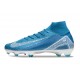 Nike Air Zoom Mercurial Superfly X Elite FG Bleu Blanc