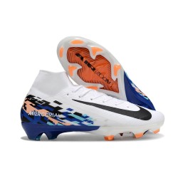 Nike Air Zoom Mercurial Superfly X Elite FG Blanco Azul Negro