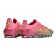 Tacos de Futbol adidas F50 Elite Laceless FG Rosa Amarillo Violeta