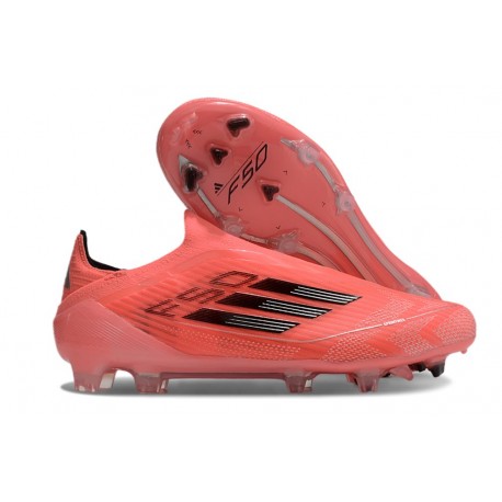 Tacos de Futbol adidas F50 Elite Laceless FG Naranja Negro