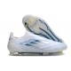 Tacos de Futbol adidas F50 Elite Laceless FG Blanco Azul