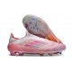 Tacos de Futbol adidas F50 Elite Laceless FG Rosa Blanco