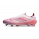 Tacos de Futbol adidas F50 Elite Laceless FG Rosa Blanco