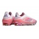 Tacos de Futbol adidas F50 Elite Laceless FG Rosa Blanco