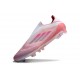 Tacos de Futbol adidas F50 Elite Laceless FG Rosa Blanco