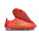 Tacos de Futbol adidas F50 Elite Laceless FG Rojo Dorado Met Rojo Vivo