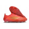 Tacos de Futbol adidas F50 Elite Laceless FG Rojo Dorado Met Rojo Vivo