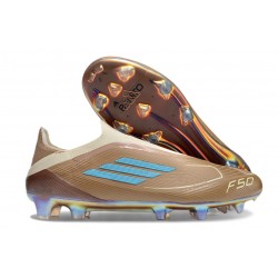 adidas F50 Elite Laceless FG X Bad Bunny Cartón Blanco Crema Cian Vivo