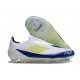 Tacos adidas F50 Elite Laceless FG Blanco Amarillo Solar Azul Lúcido