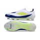 Tacos adidas F50 Elite Laceless FG Blanco Amarillo Solar Azul Lúcido