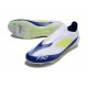 Tacos adidas F50 Elite Laceless FG Blanco Amarillo Solar Azul Lúcido
