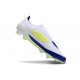 Tacos adidas F50 Elite Laceless FG Blanco Amarillo Solar Azul Lúcido