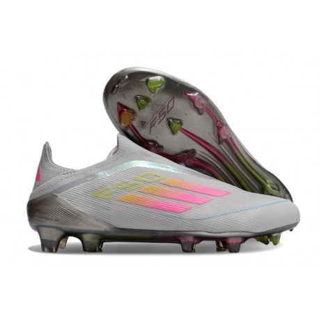 Tacos de Futbol adidas F50 Elite Laceless FG Gris Rose