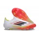 Tacos de Futbol adidas F50 Elite Laceless FG Blanco Negro Amarillo Solar