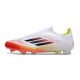 Tacos de Futbol adidas F50 Elite Laceless FG Blanco Negro Amarillo Solar