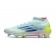 Bota adidas F50 Elite Mid FG Casi Azul Azul Semilúcido Semi Amarillo Solar