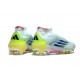 Bota adidas F50 Elite Mid FG Casi Azul Azul Semilúcido Semi Amarillo Solar