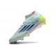 Bota adidas F50 Elite Mid FG Casi Azul Azul Semilúcido Semi Amarillo Solar
