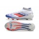 Bota adidas F50 Elite Mid FG Ftwr Blanco Rojo Azul Lúcido