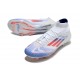 Bota adidas F50 Elite Mid FG Ftwr Blanco Rojo Azul Lúcido