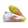 Bota adidas F50 Elite Mid FG Ftwr Blanco Rojo Amarillo