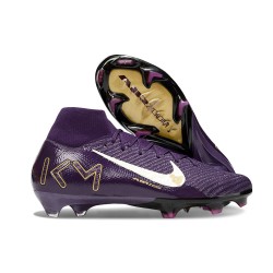 Nike Mercurial Superfly 10 Elite FG X MBAPPE Grand Morado Marfil Claro