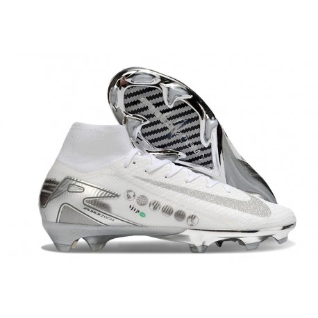Nike Mercurial Superfly 10 Elite FG Blanco Plateado