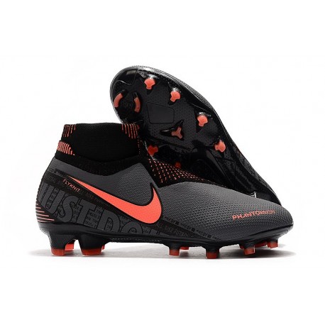 Nike Zapatos Phantom Vision Elite DF FG -Gris Oscuro/Mango Brillante/Negro