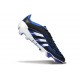 Zapatos de Fútbol Adidas Predator Elite FG Negro Azul Lúcido Blanco