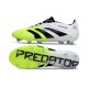Zapatos de Fútbol Adidas Predator Elite FG Blanco Negro Limón Lúcido