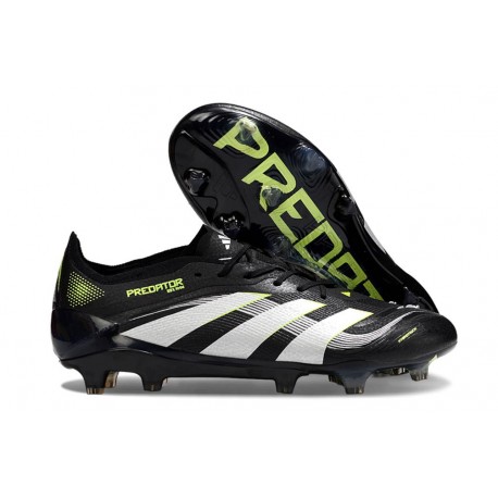 Zapatos de Fútbol Adidas Predator Elite FG Negro Blanco Limón Lúcido
