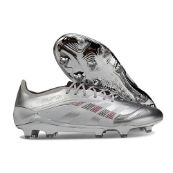 Zapatos de Fútbol Adidas Predator Elite FG Plateada