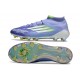 Bota adidas F50 Elite Mid FG Violeta Tone Limón Lúcido Morado Rush