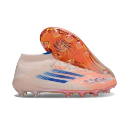 Bota adidas F50 Elite Mid FG Naranja Azul