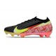 Nike Zoom Mercurial Vapor XVI Elite FG X VINI JR Negro Dynamic Amarillo Verde Spark Brt Carmesí