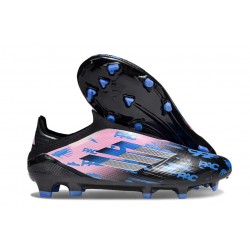 Tacos de Futbol adidas F50 Elite Laceless FG Negro Rosa Azul