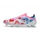 Tacos de Futbol adidas F50 Elite Laceless FG Blanco Rosa Azul