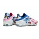 Tacos de Futbol adidas F50 Elite Laceless FG Blanco Rosa Azul