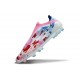 Tacos de Futbol adidas F50 Elite Laceless FG Blanco Rosa Azul